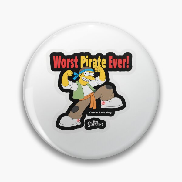 Item preview, Worst Pirate Ever Comic Book Guy Parody Sticker designed and sold by Francisbb.