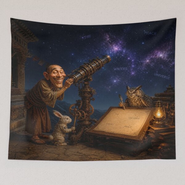 Item preview, Astronomy and Space Lovers The Universe Writes Peace designed and sold by The Brother Wu Collection.