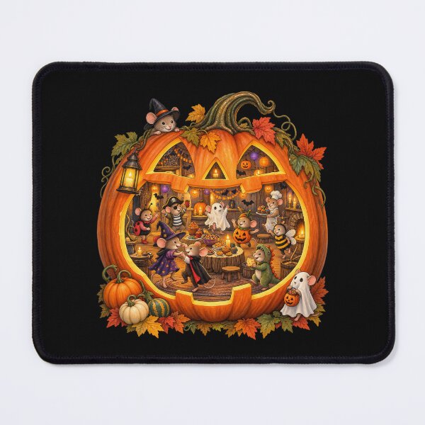 Item preview, Halloween Pumpkin Mouse Party 1A designed and sold by CrumbBumStudio.