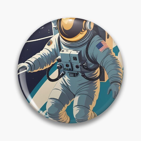 Item preview, Retro Spacewalk Poster - Astronaut EVA Over Earth Space Art designed and sold by Deep Field Prints.
