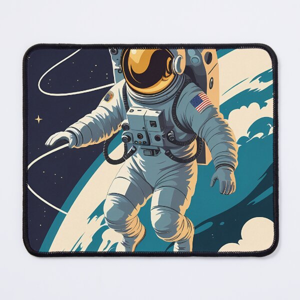 Item preview, Retro Spacewalk Poster - Astronaut EVA Over Earth Space Art designed and sold by Deep Field Prints.