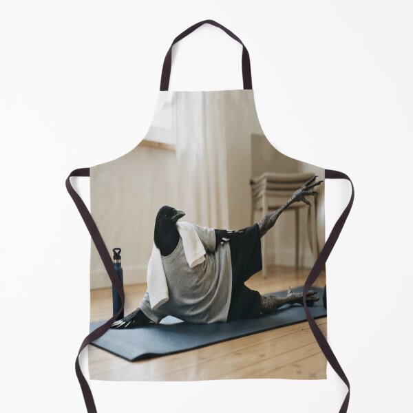 Item preview, Funny Crow Working Out on a Yoga Mat designed and sold by AfresStudio.