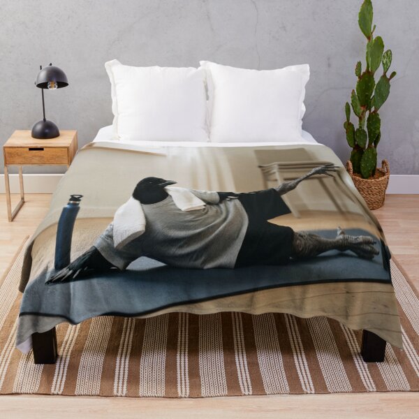 Item preview, Funny Crow Working Out on a Yoga Mat designed and sold by AfresStudio.