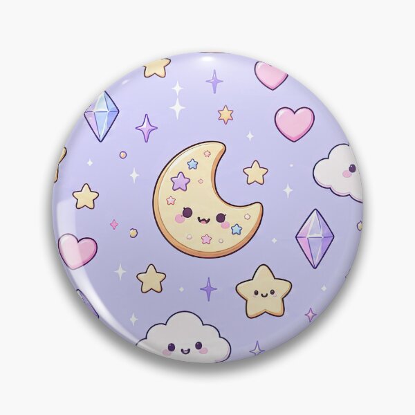 Item preview, Kawaii Moon Cookie Pattern designed and sold by Soft Berry Studio.