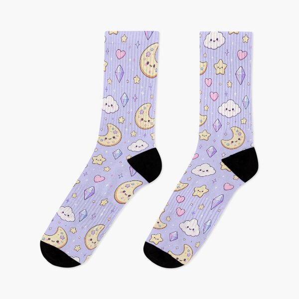 Item preview, Kawaii Moon Cookie Pattern designed and sold by Soft Berry Studio.