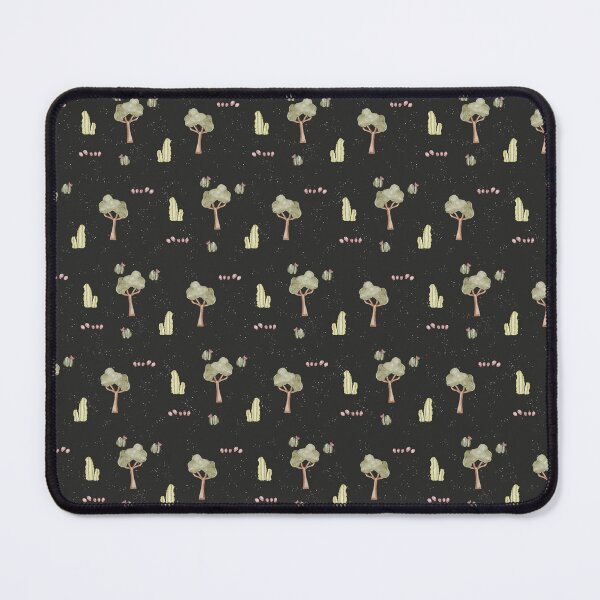 Item preview, Watercolor Desert Trees and Cacti Charcoal Black Pattern designed and sold by svitlaarty.