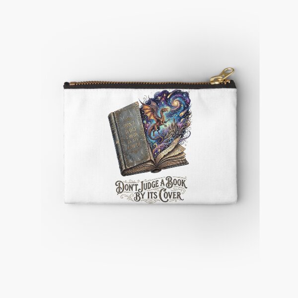 Item preview, Don't Judge a Book By Its Cover - Fantasy Magic Dragon and Galaxy Book Vector Design designed and sold by Nubian Style.