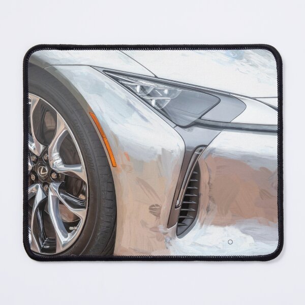 Item preview, Classic 2018 Lexus LC500 Liquid Platinum Silver Automotive Print designed and sold by RichFrancoCars.