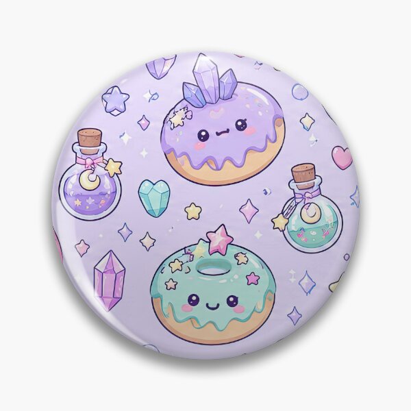 Item preview, Kawaii Potion Donut Pattern designed and sold by Soft Berry Studio.