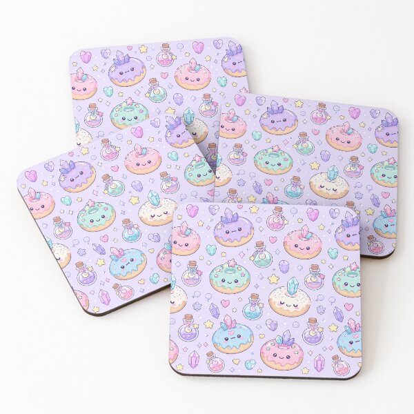 Item preview, Kawaii Potion Donut Pattern designed and sold by Soft Berry Studio.