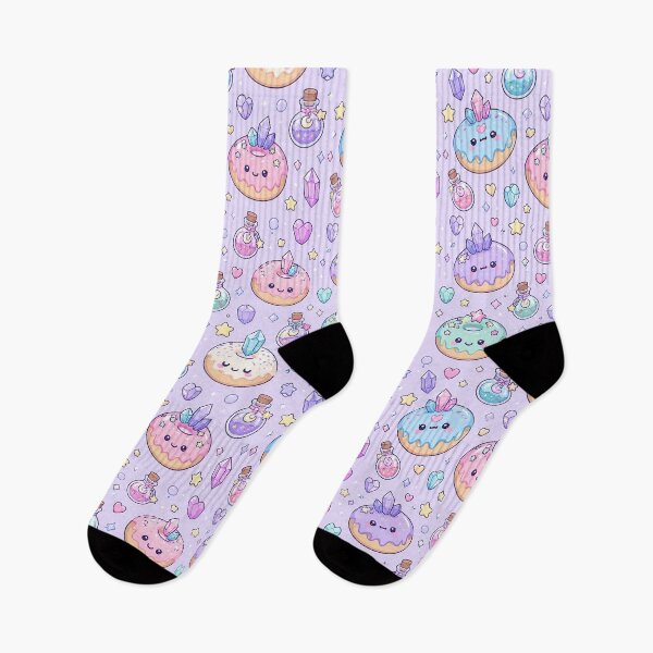 Item preview, Kawaii Potion Donut Pattern designed and sold by Soft Berry Studio.