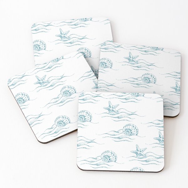 Item preview, ​Vintage Coastal Ocean Shells Pattern designed and sold by DreamyLayer.