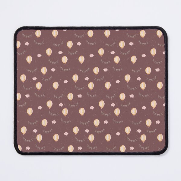 Item preview, Cute Watercolor Hot Air Balloons Dark Plum Burgundy Pattern designed and sold by svitlaarty.