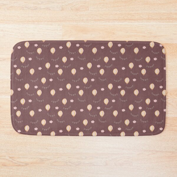 Item preview, Cute Watercolor Hot Air Balloons Dark Plum Burgundy Pattern designed and sold by svitlaarty.