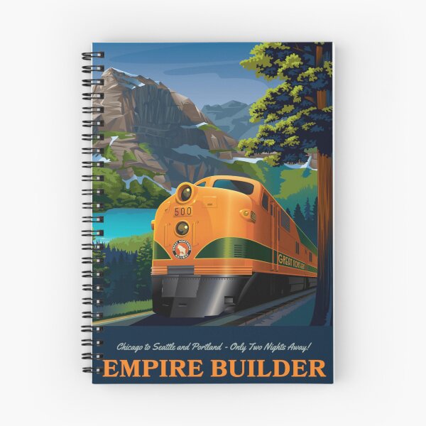 Item preview, Empire Builder Great Northern Railway Steam Engine Train Design Art Print Poster Wall Tee Vest  designed and sold by Cool Robot Bro..