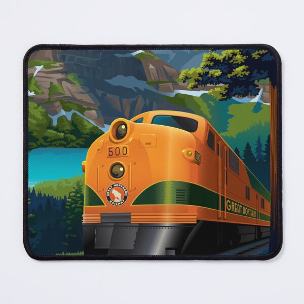 Item preview, Empire Builder Great Northern Railway Steam Engine Train Design Art Print Poster Wall Tee Vest  designed and sold by Cool Robot Bro..
