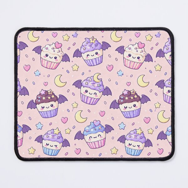 Item preview, Kawaii Bat Cupcake Pattern designed and sold by Soft Berry Studio.