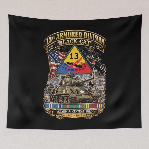 Item preview, 13th Armored Division - Black Cat - WWII - 3D - Enhanced designed and sold by Military Insignia Products.