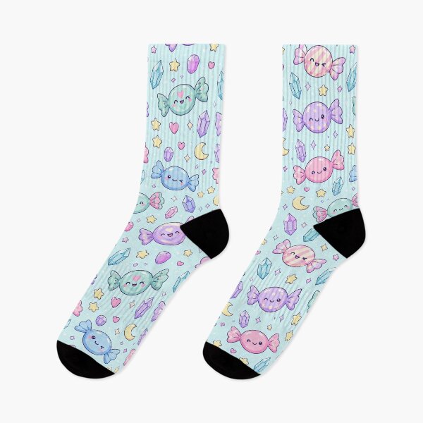 Item preview, Kawaii Crystal Candy Pattern designed and sold by Soft Berry Studio.
