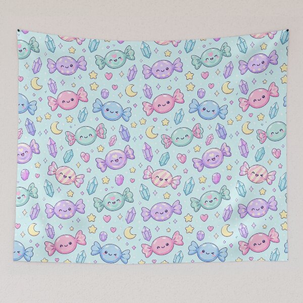 Item preview, Kawaii Crystal Candy Pattern designed and sold by Soft Berry Studio.