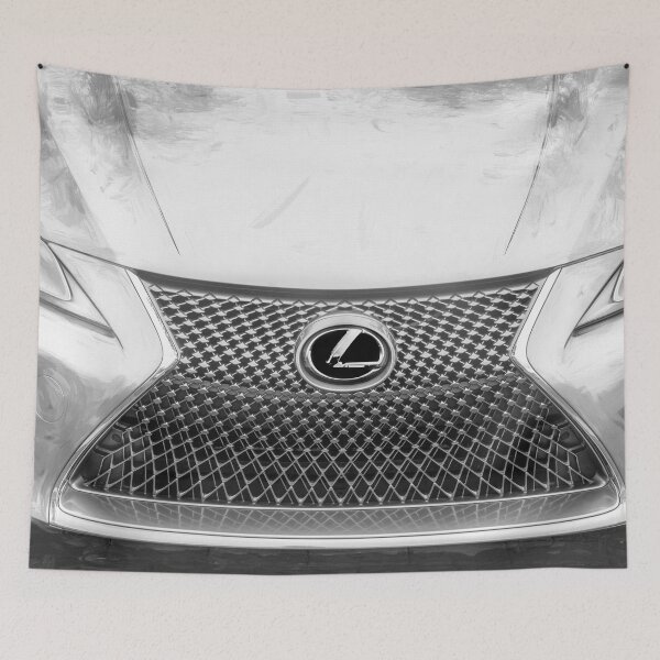 Item preview,  Classic 2018 Lexus LC500 Liquid Platinum Silver Automotive Print designed and sold by RichFrancoCars.