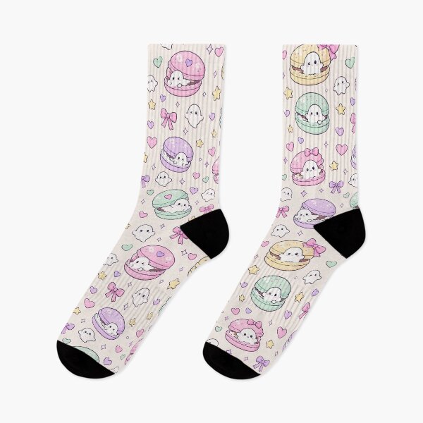 Item preview, Kawaii Ghost Macaron Pattern designed and sold by Soft Berry Studio.
