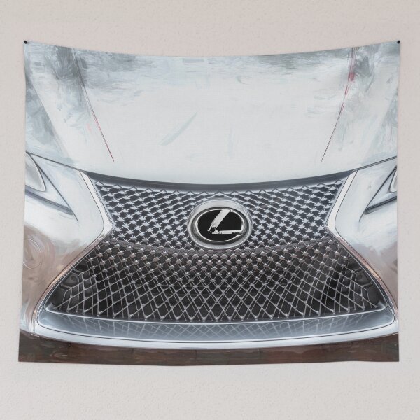 Item preview, Classic 2018 Lexus LC500 Liquid Platinum Silver Automotive Print designed and sold by RichFrancoCars.