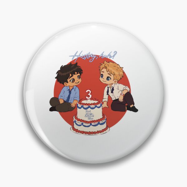 Item preview, 3 years of RWRB | red, white and royal blue cake sticker designed and sold by miharaikko.