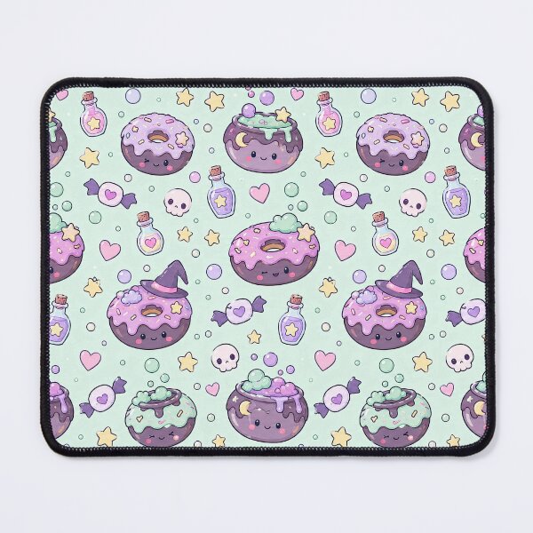 Item preview, Kawaii Cauldron Donut Pattern designed and sold by Soft Berry Studio.