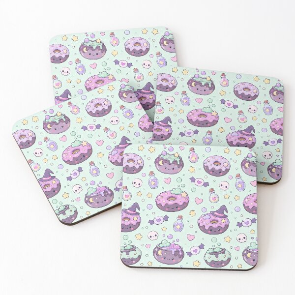 Item preview, Kawaii Cauldron Donut Pattern designed and sold by Soft Berry Studio.