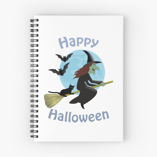 Item preview, Happy Halloween funny witch on broomstick designed and sold by ChimaGraphics.