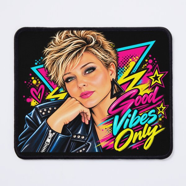 Item preview, Good Vibes Only – Retro 80s Pop Art Girl designed and sold by sweta_r.art.