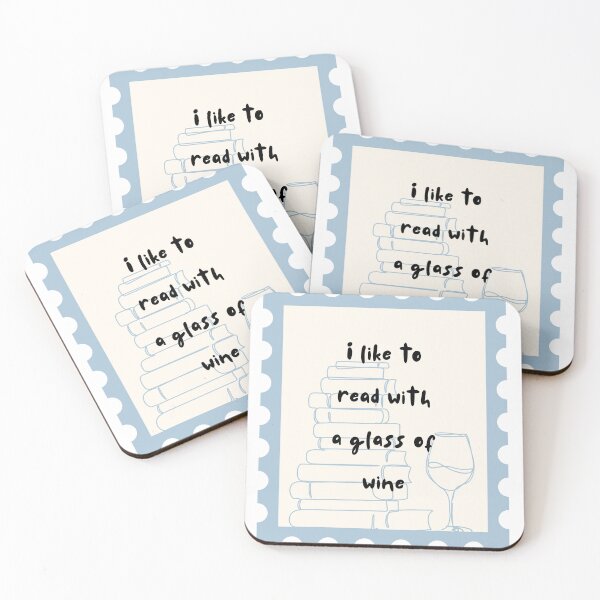 Item preview, I like to read with a glass of wine designed and sold by girlyswantbooks.