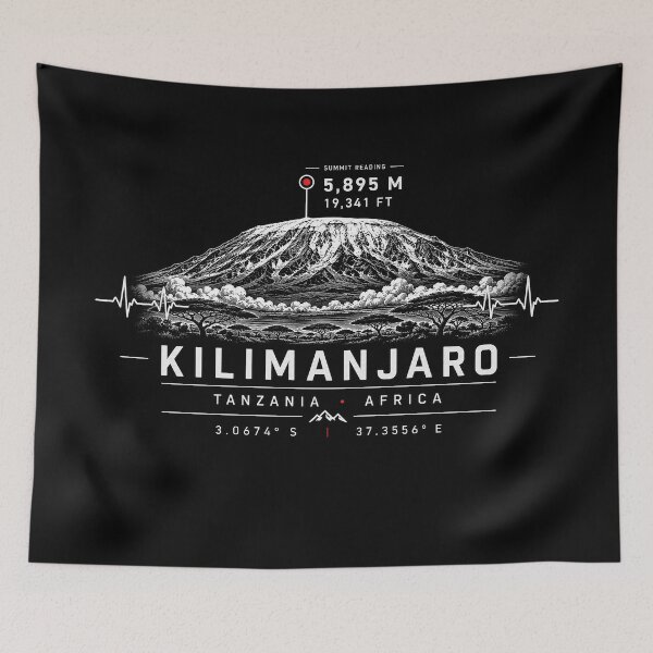 Item preview, ✨❤️ HEARTBEATS OF THE WORLD COLLECTION ❤️ - Kilimanjaro Summit Emblem - TANZANIA - AFRICA designed and sold by WheelieGdArt.