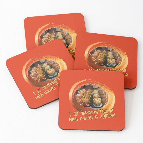 Item preview, …Candy & Apples! (on Orange) designed and sold by PawsitiveMum3.