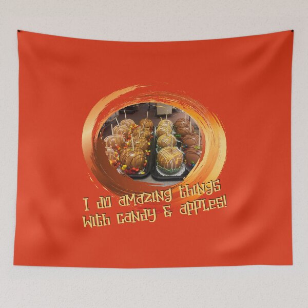 Item preview, …Candy & Apples! (on Orange) designed and sold by PawsitiveMum3.