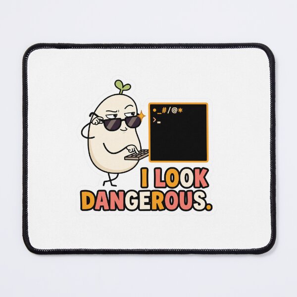 Item preview, I Look Dangerous Funny Terminal Programmer Meme designed and sold by CreativeArtisanPrints Shop.