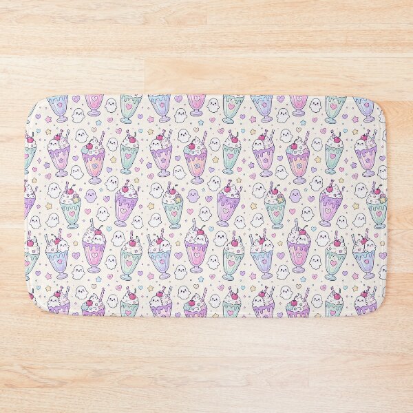 Artikelvorschau, Kawaii Geister-Milchshake-Muster entworfen und verkauft von Soft Berry Studio.