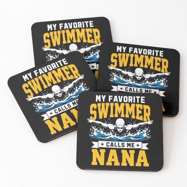 Item preview, swimmer My Favorite Swimmer Calls Me Nana Graphic designed and sold by ROUX-ART.