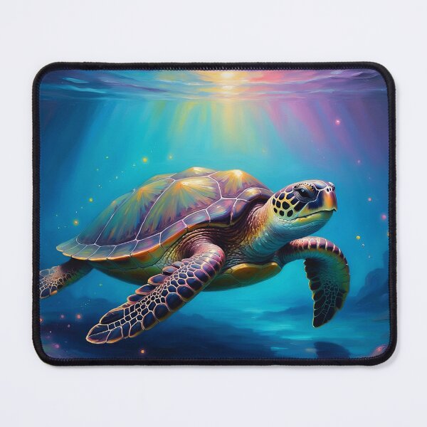 Item preview, Sea Turtle — Mystical Swim Under Multicolored Rays designed and sold by Hawaii26.
