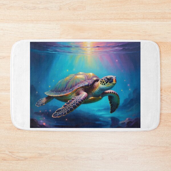 Item preview, Sea Turtle — Mystical Swim Under Multicolored Rays designed and sold by Hawaii26.