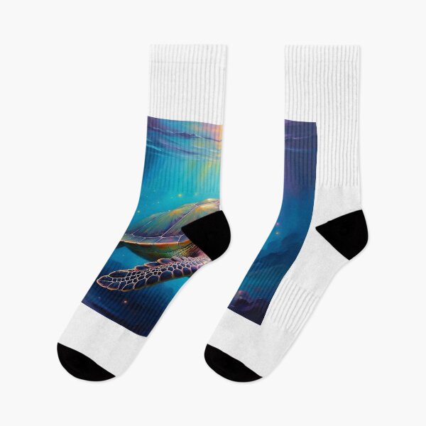 Item preview, Sea Turtle — Mystical Swim Under Multicolored Rays designed and sold by Hawaii26.
