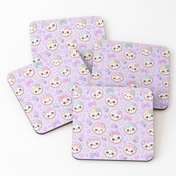 Item preview, Kawaii Skull Cookie Pattern designed and sold by Soft Berry Studio.