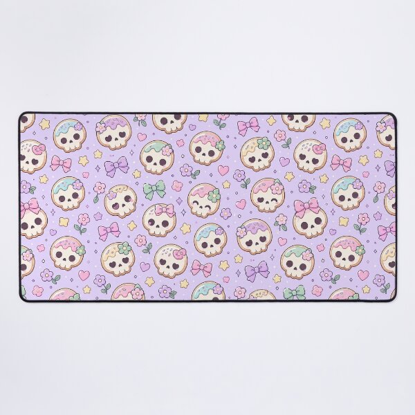 Item preview, Kawaii Skull Cookie Pattern designed and sold by Soft Berry Studio.