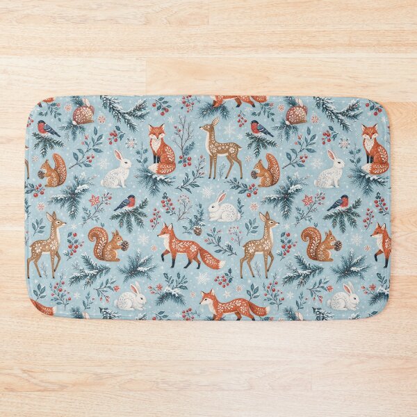 Item preview, Scandinavian Winter Woodland Animals Pattern designed and sold by frumixart.