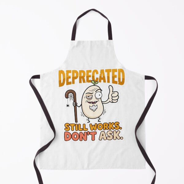 Item preview, Deprecated Still Works Dont Ask Funny Programmer Meme designed and sold by CreativeArtisanPrints Shop.