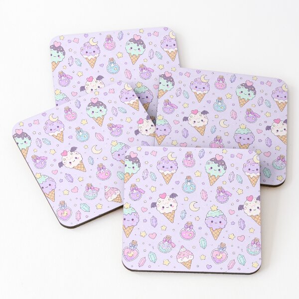 Item preview, Kawaii Potion Ice Cream Pattern designed and sold by Soft Berry Studio.