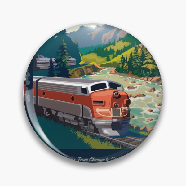 Item preview, Zephyr California Railway Steam Engine Train Design Art Print Poster Wall Tee Vest  designed and sold by Cool Robot Bro..