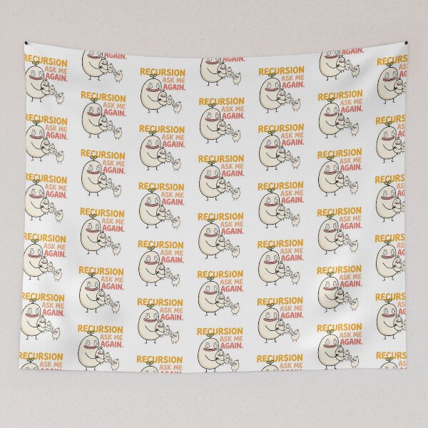 Item preview, Recursion Ask Me Again Funny Programmer Meme designed and sold by CreativeArtisanPrints Shop.