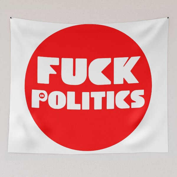 Aperçu de l'œuvre Nique la politique - Rouge et Blanc créée et vendue par Jani-art-world.